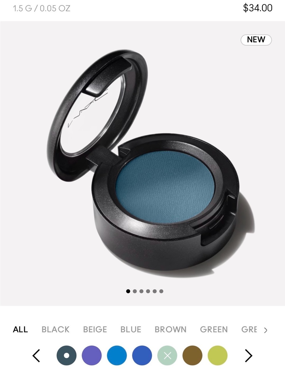 MAC Cosmetics Matte Eyeshadow — Deep Teal